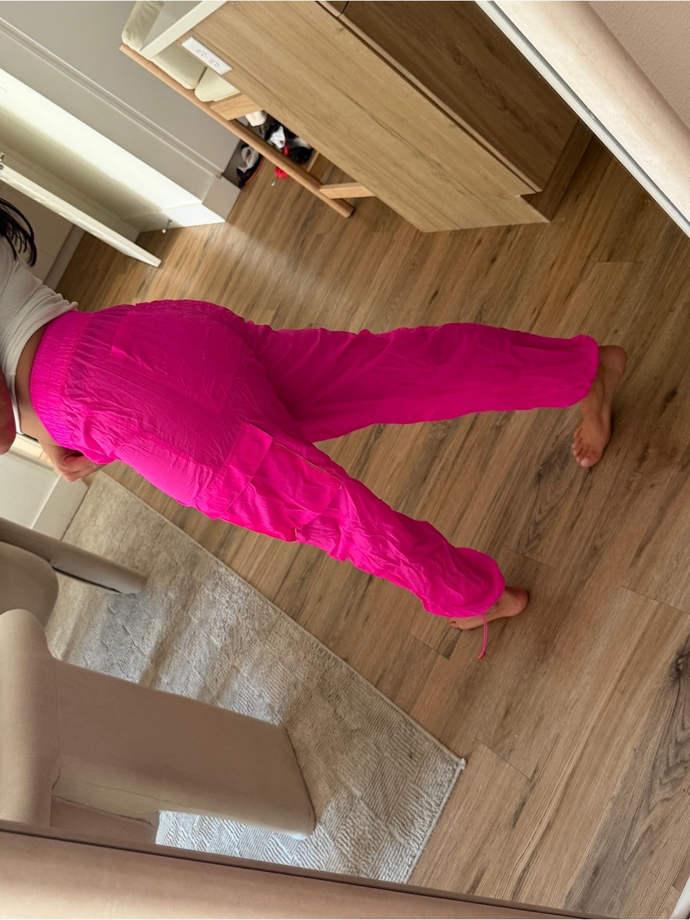 Women's Stussy Pink Drawstring Waist Cargo Pants